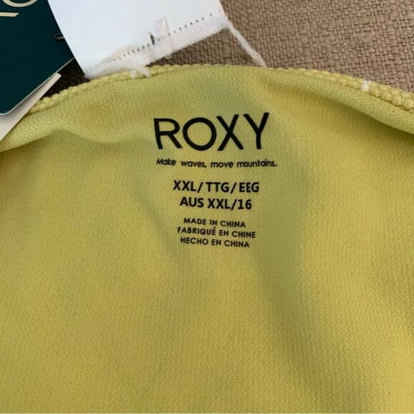 Roxy Women's Salty Shine High Leg Cheeky Bikini Bottom Size XXL - Picture 8 of 8